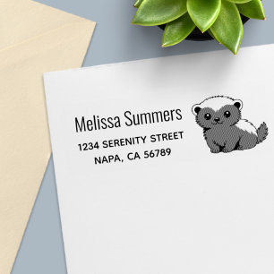 Cute Cartoon Honey Badger Return Address Self-inking Stamp