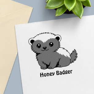 Cute Cartoon Honey Badger Self-inking Stamp