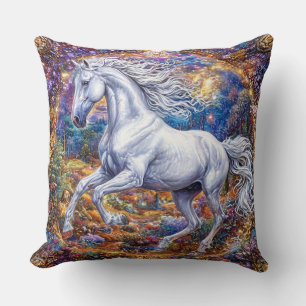 Cute Cartoon Horse Throw Pillow
