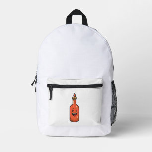 Cute Cartoon Hot Sauce Bottle Meme Printed Backpack