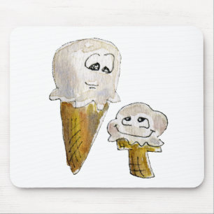 Cute Cartoon Ice Cream Cones Mouse Pad