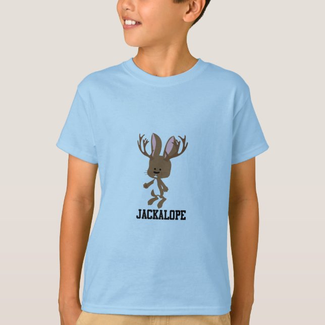 Cute Cartoon Jackalope T-Shirt (Front)