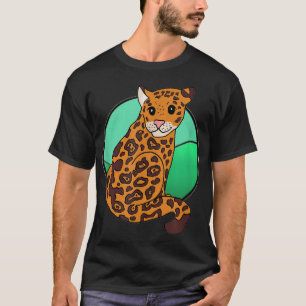 Cute Cartoon Jaguar print for Animal Lovers and En T-Shirt