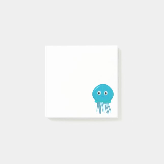 Cute Cartoon Jellyfish Post-it Notes (Front)