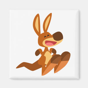 Cute Cartoon Kangaroo Joey Magnet