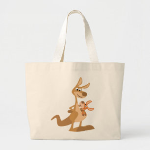 Cute Cartoon Kangaroo Mum and Joey Bag