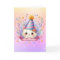 Cute Cartoon Kitty Cat Birthday Greeting Card