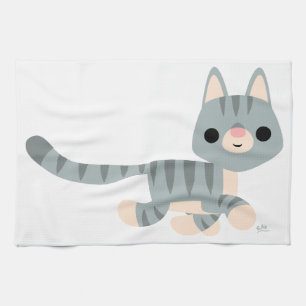Cute Cartoon Kitty Kitchen Towel