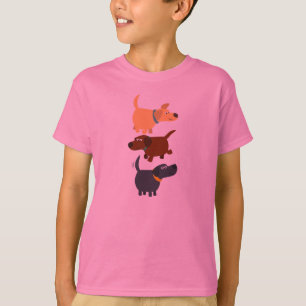 Cute Cartoon Labradors en T-shirt Enfants 3 Saveur