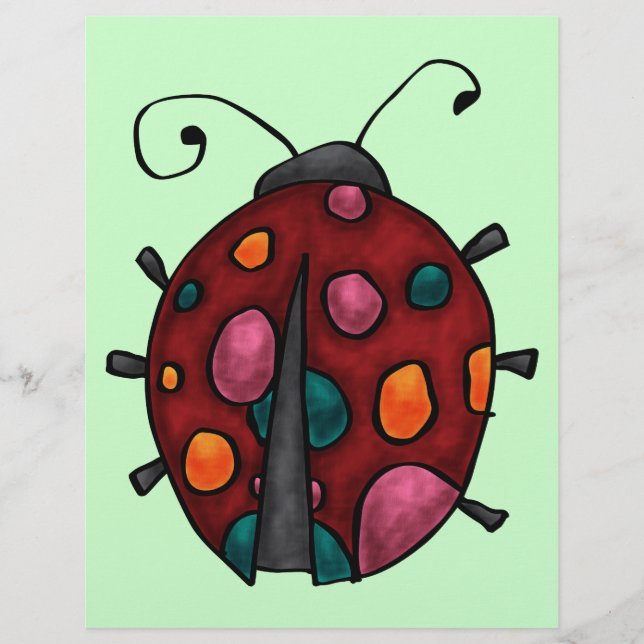 Cute Cartoon Ladybug Flyer (Front)