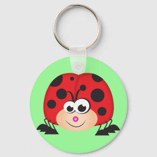 Cute Cartoon Ladybug Keychain
