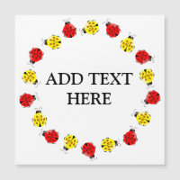 Cute Cartoon Ladybugs In Red And Yellow