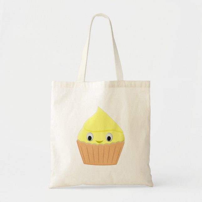 Cute Cartoon Lemon Cupcake Tote Bag (Front)
