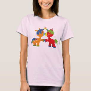 Cute Cartoon LGBTQIA Unicorns Women's T-Shirt