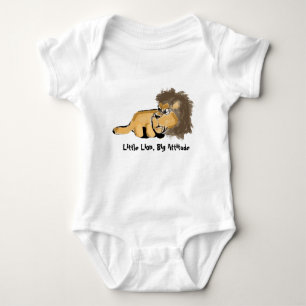 Cute Cartoon Lion Born to Roar Baby Bodysuit
