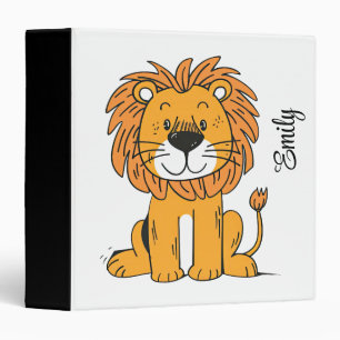 Cute cartoon lion decoration binder