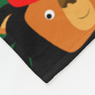 Cute Cartoon Lion Of Zion Fleece Blanket