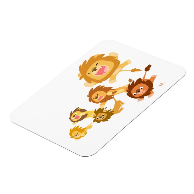 Cute Cartoon Lions' Parade Flexible Magnet (Left Side)