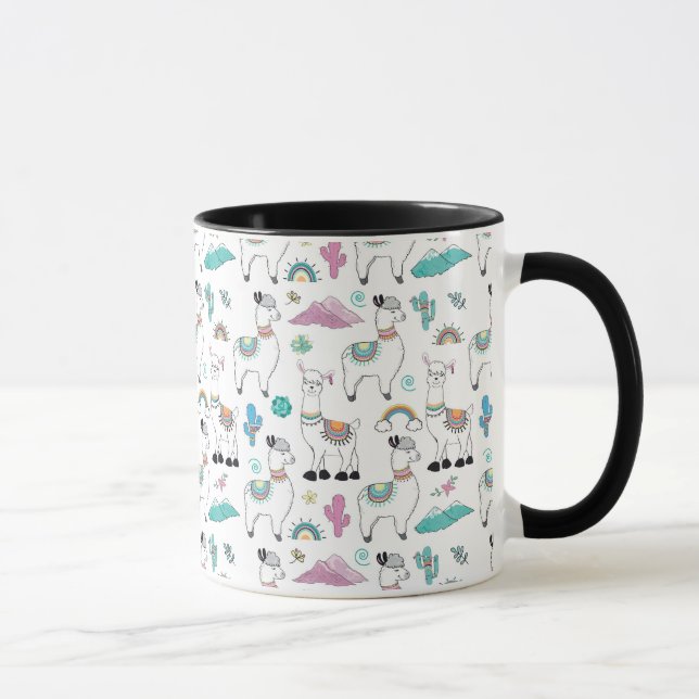 Cute Cartoon Llama Pattern Mug (Right)