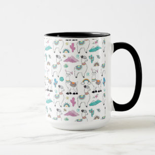Cute Cartoon Llama Pattern Mug