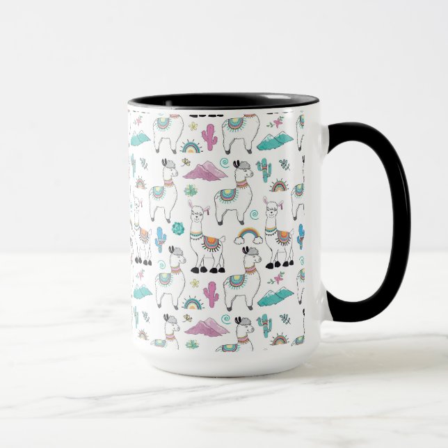 Cute Cartoon Llama Pattern Mug (Right)
