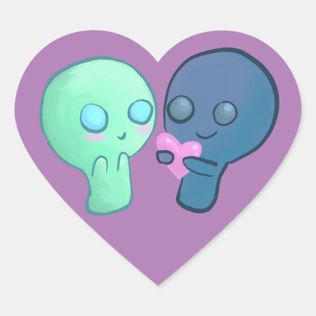 Cute cartoon love couple stickers (Front)