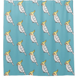 Cute Cartoon Lutino Cockatiel Bird Pattern