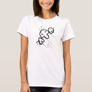 Cute Cartoon Man Peeking Over a Fence T-Shirt