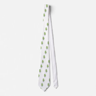 Cute Cartoon Meditating Kappa Tie