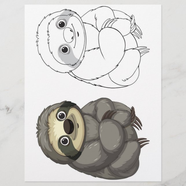 Cute Cartoon meerkat colouring page (Front)