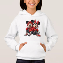 Cute Cartoon Mice Couple Kids Hoodie