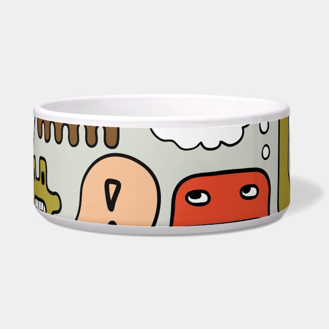 Cute Cartoon Monsters: Seamless Background (Front)