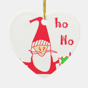Cute Cartoon Mouse Santa Collection. Ceramic Ornament