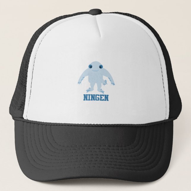 cute cartoon ningen trucker hat (Front)