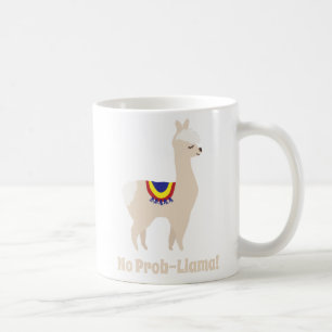 Cute cartoon no Prob-Llama mug