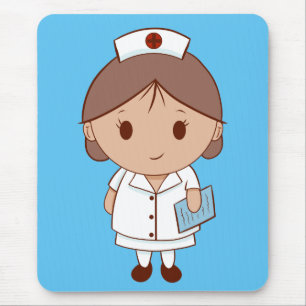 Cute Cartoon Nurse Mouse Pad