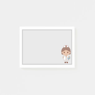 Cute Cartoon Nurse Post-it Notes