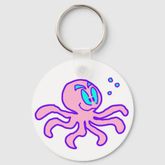 Cute Cartoon Octopus Aquatic Animal Funny Keychain
