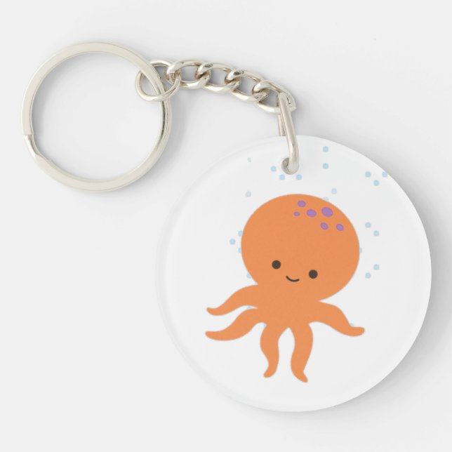 Cute Cartoon Octopus  Keychain (Front)