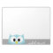 Cute Cartoon Owl - Blue and Grey Custom Name
