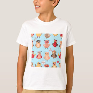 cute cartoon owl pattern T-Shirt