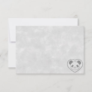 Cute Cartoon Panda Bear Watercolor Custom Blank Card