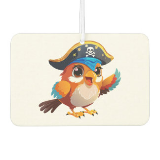 Cute cartoon parrot pirate air freshener