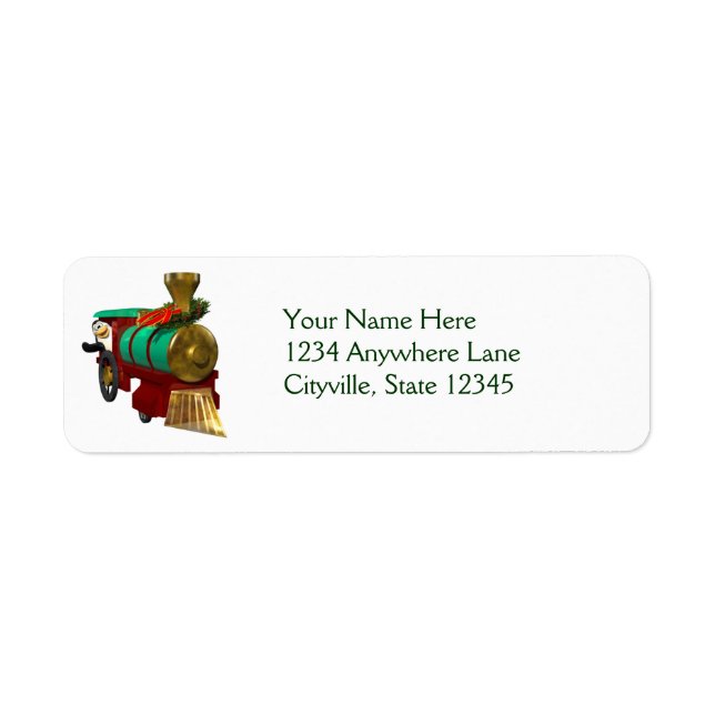 Cute Cartoon Penguin and Christmas Train (Front)