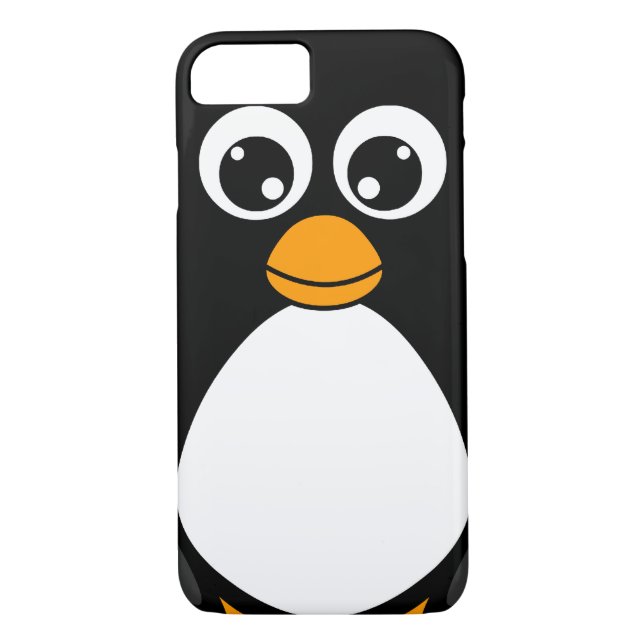 Cute Cartoon Penguin Black and White Case-Mate iPhone Case (Back)