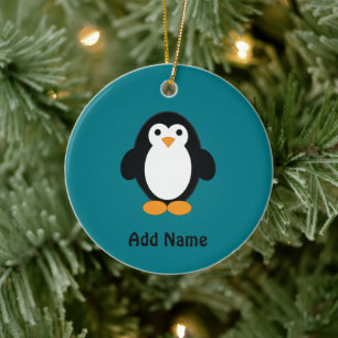 Cute Cartoon Penguin Ceramic Ornament