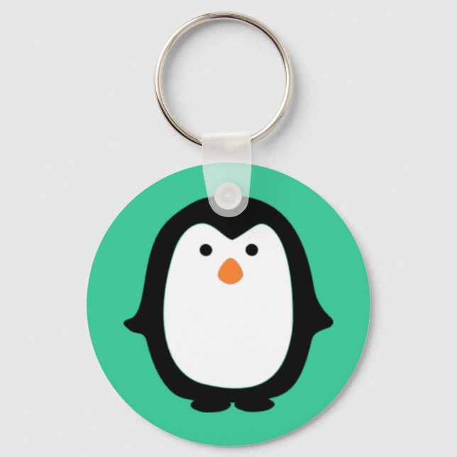 Cute Cartoon Penguin Keychain (Front)