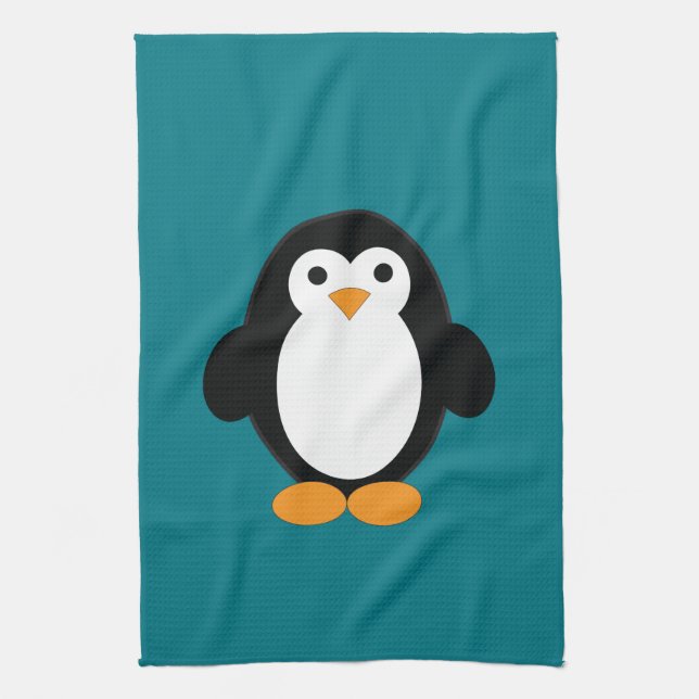 Cute Cartoon Penguin Kitchen Towel (Vertical)