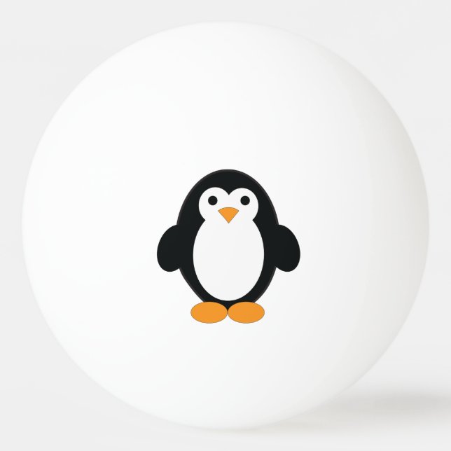 Cute Cartoon Penguin Ping Pong Ball (Front)