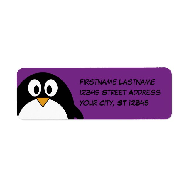 cute cartoon penguin purple (Front)